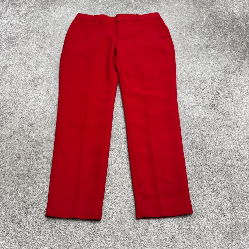 Banana Republic Martin Fit Dress Pants Womens 6 LaSalle Red Slim Ankle Mid Rise